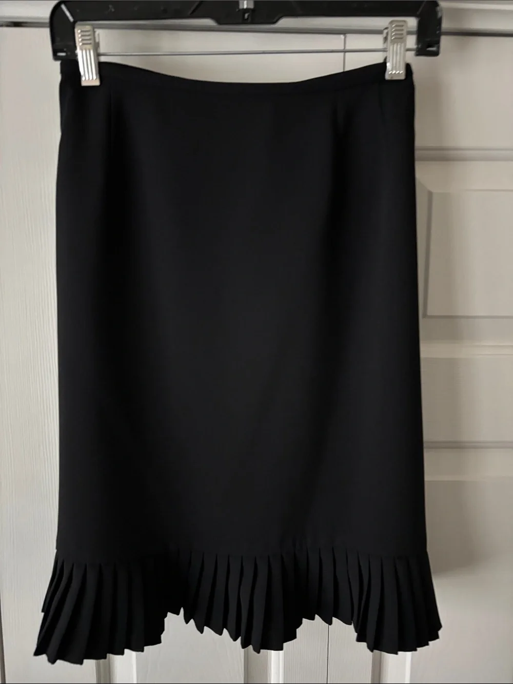 Evan Picone Gray Structured Button Blazer with Black Pleated Skirt - Picture 7 of 8